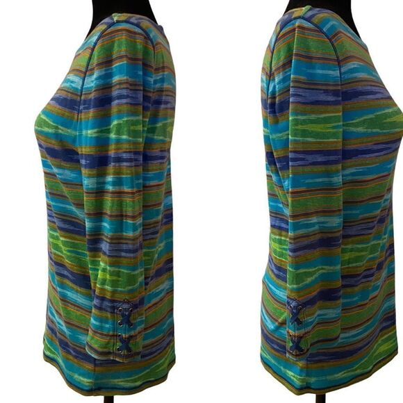 Lauren Jeans Co Ralph Lauren‎ Multi Color Striped Top - Picture 3 of 13